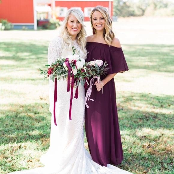 merlot colored bridesmaid dresses
